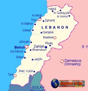 Libano Cartina Politica